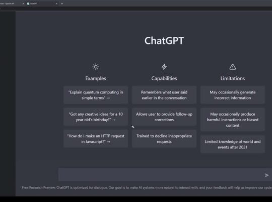 ChatGPT interface