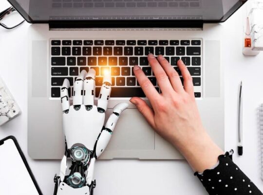 Person Using AI Tool in Job