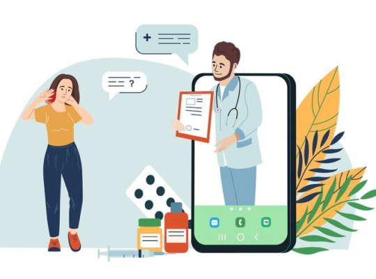 Doctor Gives a Prescription Online for a Patient